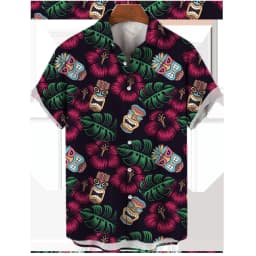 2024 Men's Hawaiian 3d Shirts Streetwear Short Sleeve Cotton Oversized Summer Camisa Floral Masculina Blouse Retro