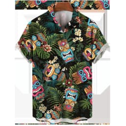 2024 Men's Hawaiian 3d Shirts Streetwear Short Sleeve Cotton Oversized Summer Camisa Floral Masculina Blouse Retro