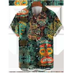 2024 Men's Hawaiian 3d Shirts Streetwear Short Sleeve Cotton Oversized Summer Camisa Floral Masculina Blouse Retro