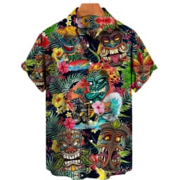 2024 Men's Hawaiian 3d Shirts Streetwear Short Sleeve Cotton Oversized Summer Camisa Floral Masculina Blouse Retro