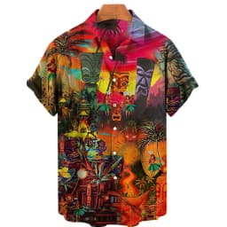 2024 Men's Hawaiian 3d Shirts Streetwear Short Sleeve Cotton Oversized Summer Camisa Floral Masculina Blouse Retro