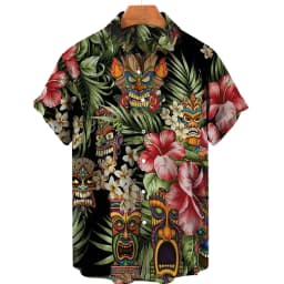2024 Men's Hawaiian 3d Shirts Streetwear Short Sleeve Cotton Oversized Summer Camisa Floral Masculina Blouse Retro