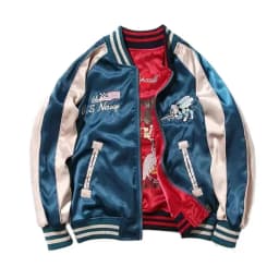 Men Women Satin Embroidery Jacket Sukajan Retro Oversize Couple Coat Korean Spring Autumn 2026