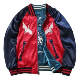 Men Women Satin Embroidery Jacket Sukajan Retro Oversize Couple Coat Korean Spring Autumn 2026
