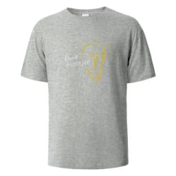 Think Positive Print T-Shirt Summer Tees For Men Women 100% Cotton O-neck Oversize Casual Short sleeved Tops