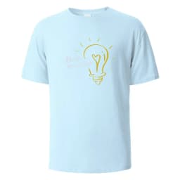 Think Positive Print T-Shirt Summer Tees For Men Women 100% Cotton O-neck Oversize Casual Short sleeved Tops