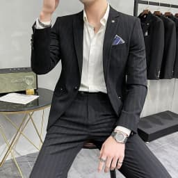 High-Quality Two-Piece Groom Wedding Suit Business Casual Banquet Costume for Men Luxury Ensemble with Trousers