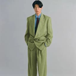 Army Green Men Suits 2 Pieces Jacket Pants Peak Lapel High Quality Banquet Celebrity Prom Party Double Breasted Classic Fashion