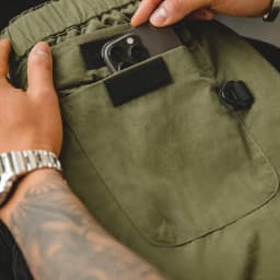 Maden Adjustable Straight Leg Drawstring Pants for Men Woven Outdoor Loose Casual Pants 3D Rubber Badge Male Mid-waist Trousers