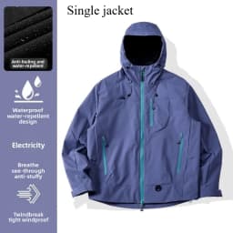 Empty Mountain Rain Hard Shell Windproof and Waterproof Functional Outdoor Three-in-One Hooded Mountaineering Jacket Men Women