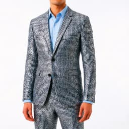 Rainbow striped men's two-piece suitwith a unique and eye-catching style,perfect for fashion shows anda must-have for trendy men