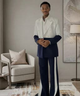 Men Relaxed Fit Suits 2 Pieces Double Breasted Round Buttons Multi Color Prom Suits Wedding Tuxedo for Formal Occasions