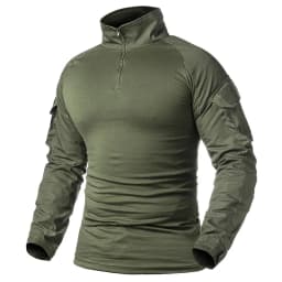 ReFire Gear Army Combat T shirt Men Long Sleeve Tactical T-Shirt Solid Cotton Military Shirt Man Navy Blue Hunt Airsoft T Shirts