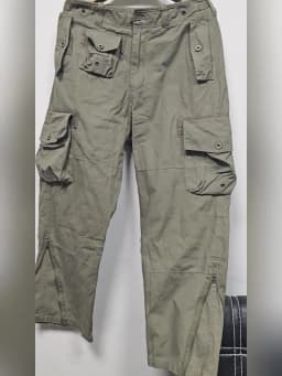 Men's Multi Pocket Cargo Pants Vintage 100% Cotton Loose Straight Tactical Pants Zippered Ankle Cuffs Work Streetwear Trousers