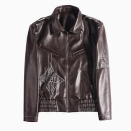 High Quality Fashion Men's Leather Jacket Coat New High-end Lapel Slim Fit Casual Embroidered Thick Jacket Top Men Clothing