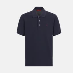 CH Letter Embroidered Solid Color Short Sleeve Polo Shirt Men Regular Fit Sleek Texture Premium Cotton Tops