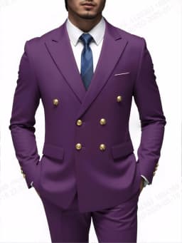 Fashion New Men's Leisure Boutique Business Banquet Solid Color Wedding Double Breasted Slim Fit Suit Blazers Jacket Pants