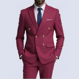 Fashion New Men's Leisure Boutique Business Banquet Solid Color Wedding Double Breasted Slim Fit Suit Blazers Jacket Pants
