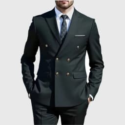 Fashion New Men's Leisure Boutique Business Banquet Solid Color Wedding Double Breasted Slim Fit Suit Blazers Jacket Pants