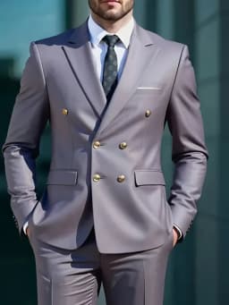 Fashion New Men's Leisure Boutique Business Banquet Solid Color Wedding Double Breasted Slim Fit Suit Blazers Jacket Pants