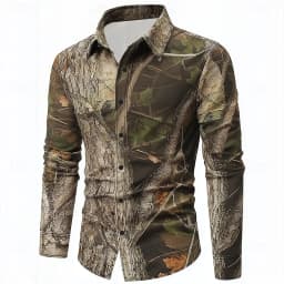 Men's Camo Camouflage Shirt Fashion 3D Printed Shirt Outdoor Button Up Shirt Casual Long Sleeve Shirt Street Blouse for Mens