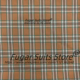 Business Vintage Brown Teal Plaid Men Suits Customized Slim Fit Peak Lapel Groom Wedding Tuxedos Male Prom Blazers 3 Pieces Sets