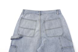 12oz Summer Japanese Workwear Style | 26SS B01 Washed Slub Cotton Cargo Six-Tenths Length Denim Shorts (Unisex) Jeans for Men
