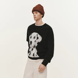 Semir Knitted Sweater Men Winter Faux Mink Fur Puppy Jacquard 2025 New Lazy American Retro Couple Outfit Men's Clothing
