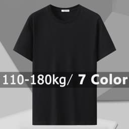 Men's Printed T-shirt Plus Size 110-180kg Loose Short Sleeve Tee Oversized Tops 5XL 6XL 7XL Big Size Men Clothing 티셔츠 Camiseta