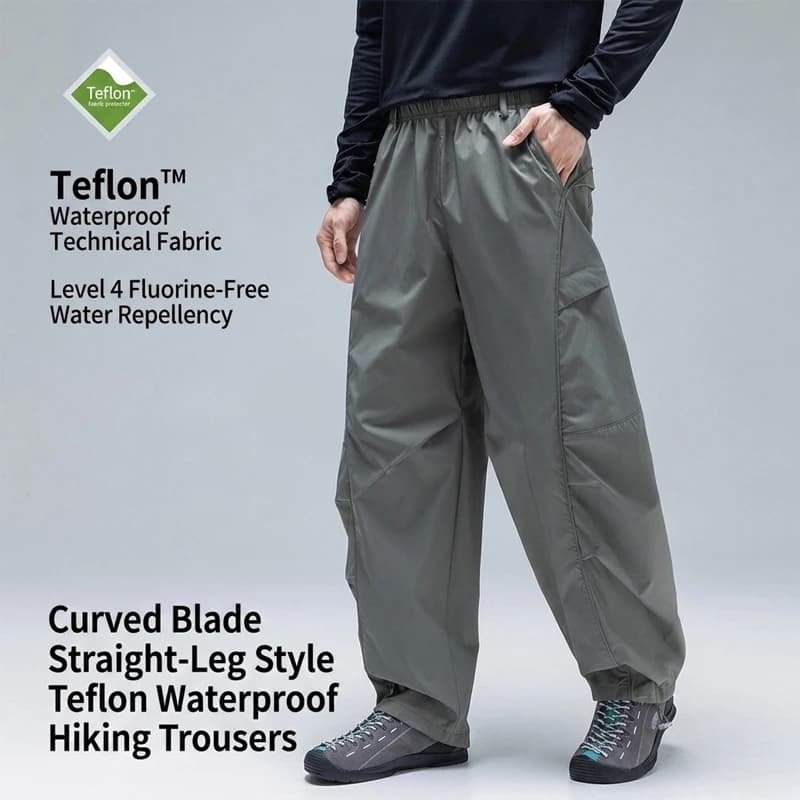 Unisex Waterproof & Tear-Resistant Hiking Pants – 3D Anti-Wrinkle, Adjustable Cuff Drawstring for Outdoor Trekking & Casual Wear