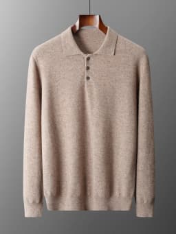 Luxury Men Cashmere Sweater 100% Merino Wool Buttoned Pullover Autumn Winter Knitwear Male Casual Warm Jumper Tops