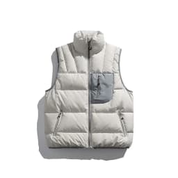 Winter Outdoor Down Vest Men Women Stand Collar Warm Sleeveless Duck Down Jacket Cargo Vest Unisex Waistcoat