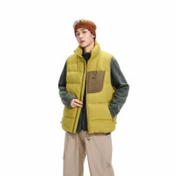 Winter Outdoor Down Vest Men Women Stand Collar Warm Sleeveless Duck Down Jacket Cargo Vest Unisex Waistcoat