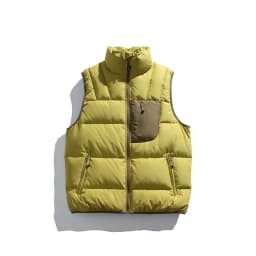 Winter Outdoor Down Vest Men Women Stand Collar Warm Sleeveless Duck Down Jacket Cargo Vest Unisex Waistcoat