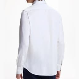 CH Men Solid Color Long Sleeve Dress Shirt Turn Down Collar Button Up Business Formal Shirts Mini Logo Office Daily Tops