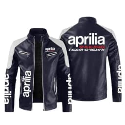 European size thin Aprilia motorcycle jacket men's fashion new motorcycle leather jacket spring and autumn windproof 1jacket10