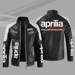 European size thin Aprilia motorcycle jacket men's fashion new motorcycle leather jacket spring and autumn windproof 1jacket10
