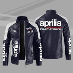 European size thin Aprilia motorcycle jacket men's fashion new motorcycle leather jacket spring and autumn windproof 1jacket10