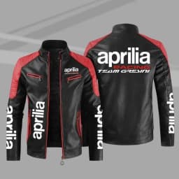 European size thin Aprilia motorcycle jacket men's fashion new motorcycle leather jacket spring and autumn windproof 1jacket10