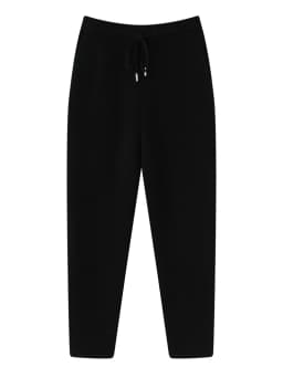 Autumn Winter Thick Men's High Waist Small Foot Pants 100% Merino Wool Knitted Pants Casual Fashion Solid Color Warm Pants