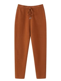 Autumn Winter Thick Men's High Waist Small Foot Pants 100% Merino Wool Knitted Pants Casual Fashion Solid Color Warm Pants