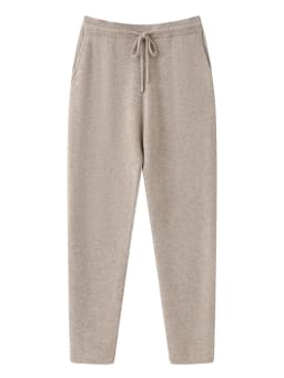 Autumn Winter Thick Men's High Waist Small Foot Pants 100% Merino Wool Knitted Pants Casual Fashion Solid Color Warm Pants