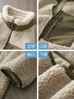 DUKEEN Men's Fleece Jacket 2025 Autumn and Winter Vintage Casual Stand Neck Thick Warm Zipper Outerwear Men's Coats