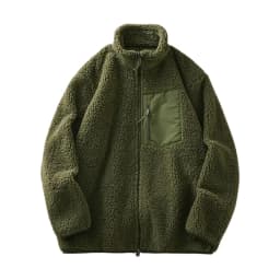 DUKEEN Men's Fleece Jacket 2025 Autumn and Winter Vintage Casual Stand Neck Thick Warm Zipper Outerwear Men's Coats
