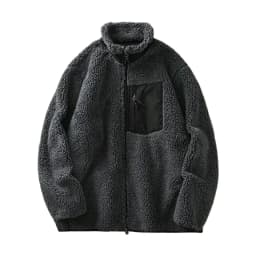 DUKEEN Men's Fleece Jacket 2025 Autumn and Winter Vintage Casual Stand Neck Thick Warm Zipper Outerwear Men's Coats