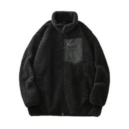 DUKEEN Men's Fleece Jacket 2025 Autumn and Winter Vintage Casual Stand Neck Thick Warm Zipper Outerwear Men's Coats