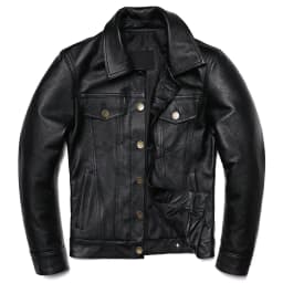 2025 New Cowboy Genuine Leather Jacket Men's Natural Cowhide Slim Short Coat Casual Style Single Breasted Fashion Clothes
