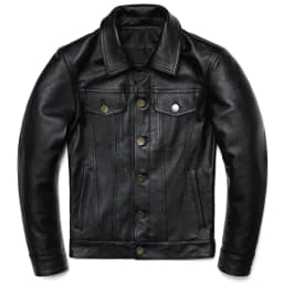 2025 New Cowboy Genuine Leather Jacket Men's Natural Cowhide Slim Short Coat Casual Style Single Breasted Fashion Clothes