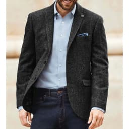Men's Herringbone Suit Jacket Single Breasted Simple Casual Fashion Slim Fit Comfortable Elegant Blazer Business OfficeOuterwear