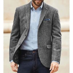 Men's Herringbone Suit Jacket Single Breasted Simple Casual Fashion Slim Fit Comfortable Elegant Blazer Business OfficeOuterwear